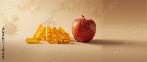 Beige background with yello...