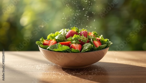A colorful strawberry and l...