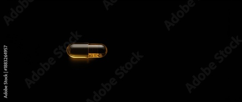 Selective focus on fish oil...