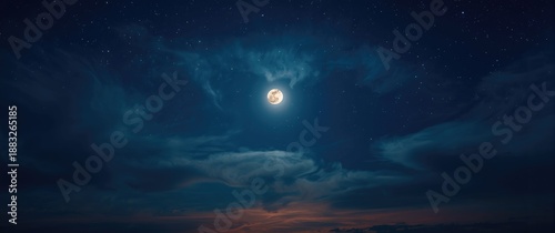 Night scene with a prominen...