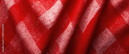 Pattern of red and white to...