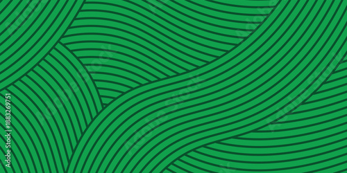 farm green banner, organic abstract background with fields. wavy green lines, natural organic products. ecology background. striped farmer green Pattern