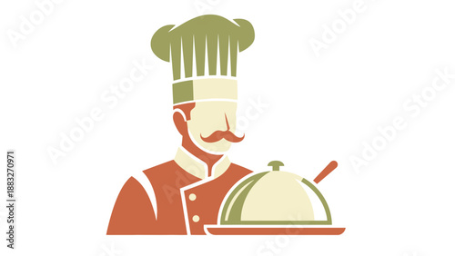 Chef holding a covered dish, ready to serve delicious food for everyone.