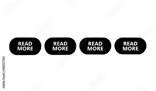 Flat Colorful Read More CTA Buttons Vector with Rounded Edges