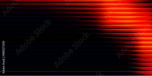 A mesmerizing visual representation of sound waves with a black background and a gradient of orange and red hues that evoke a sense of dynamic energy and movement