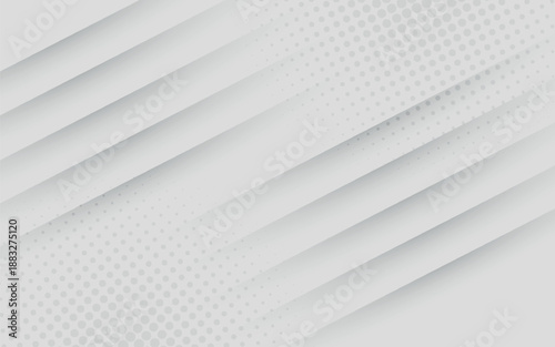 Grayish white abstract background with modern scratched lines pattern. Minimalist geometric design with halftone dots combination for cover, banner, brochure, and certificate. VOL. 4
