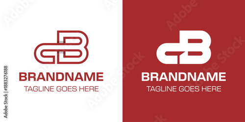 Letters CB Monogram Logo Set, suitable for any brand with BC or CB initials