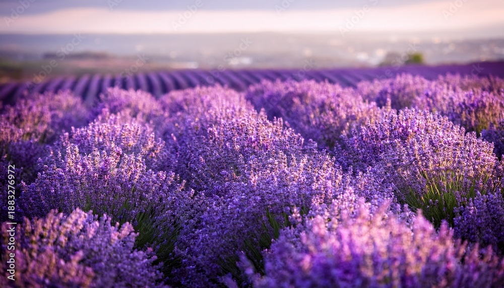 Obraz premium Field Of Lavender Selective Focus