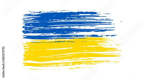 Ukrainian national flag in grunge style