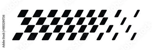 Abstract racing flag decal sticker design with checkered pattern and speed lines for car body wraps and automotive racing styling