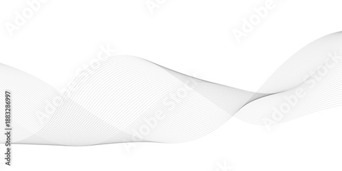 Thin line abstract wave background featuring smooth flowing parallel curves, elegant linear waveform vector design for technology, business branding, and creative use