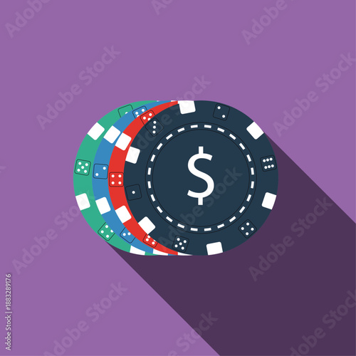 Casino chips Vector Art