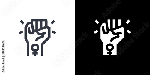 Freedom icon concept with flat Black White Background. Vector illustration.