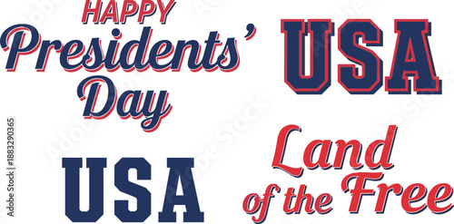 Happy Presidents' Day USA Land of the Free celebration