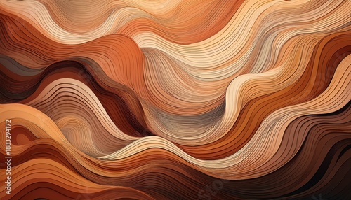 abstract wavy layers in earthy tones