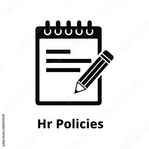 HR Policies Filled Icon Editable Vector