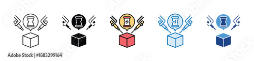 Rapid Prototyping minimal icon set multiple style collection