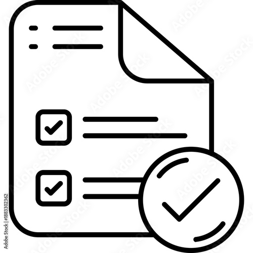 Task Queue Outline Icon