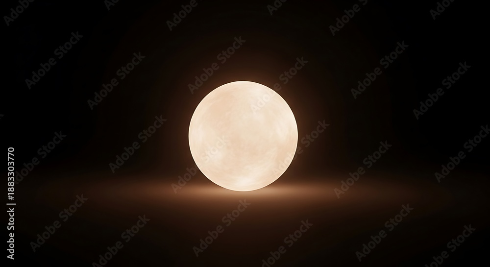 Obraz premium Full Moon in Dark Night Sky.