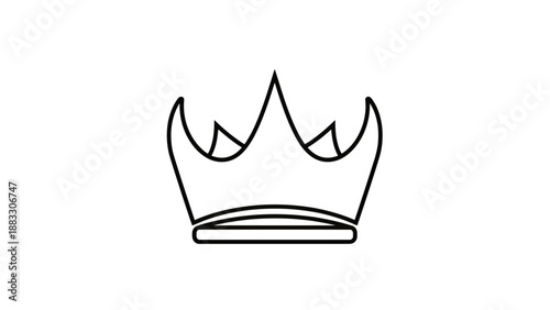 A simple crown outline, black on white, with varying peaks