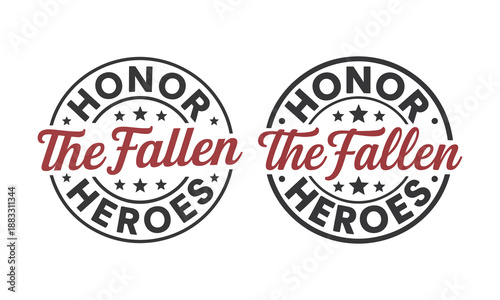 Free Download honor the fallen heroes logo design, vector illustration - GFXLoad