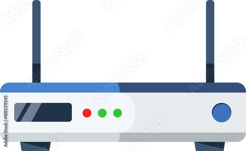 Router Flat Vector Illustration