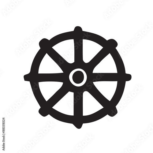 steering wheel isolated on white background