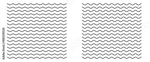 Abstract Chevron Pattern Background Illustration. Regular zigzag texture. Geometric classic fashion ornament. Background of black wavy lines on white background.