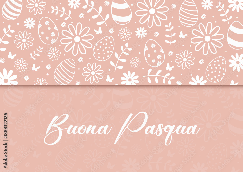 Naklejka premium Cartolina di Pasqua