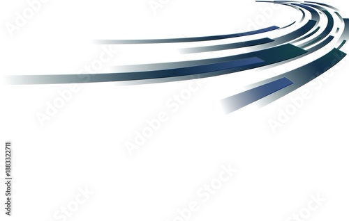 Abstract Metallic Blue Speed Motion Lines Background