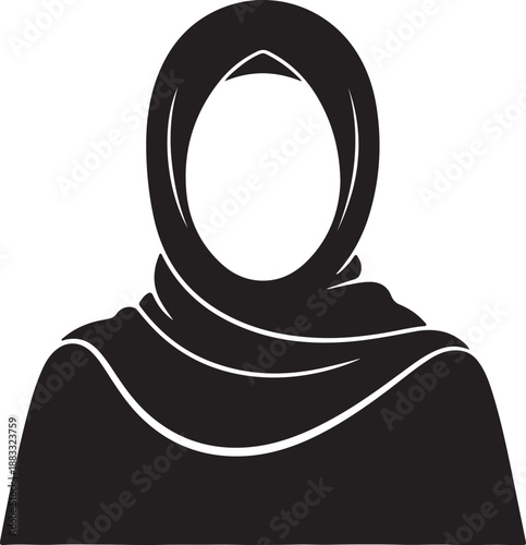 Female headscarf avatar icon with traditional Islamic hijab.