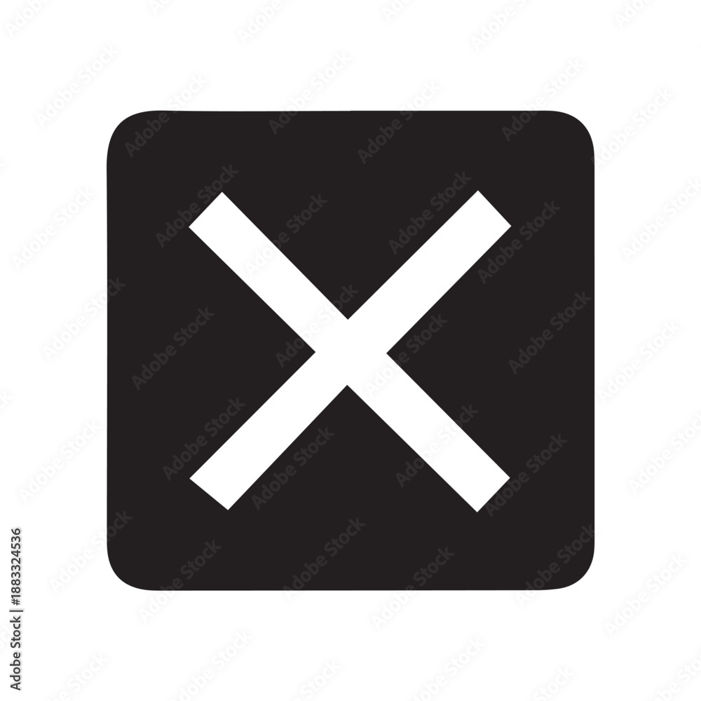 Fototapeta premium cross mark vector illustration