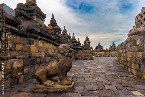 Borobudur Temple, Ancient Buddhist Monument in Central Java, Indonesia