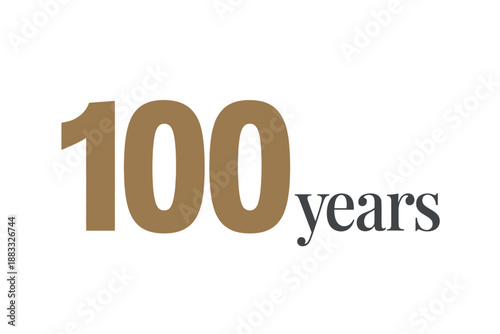 Centennial Celebration Logo with 100 Years Anniversary Text on White Background