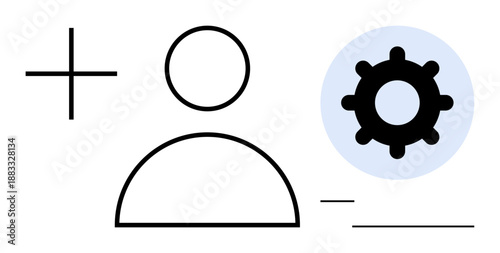 Profile management concept. Profile setup and customization with add remove actions. Profile customization tools for user preferences and account settings. Ideal for UX design, apps, and platforms