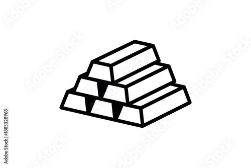 Stack of gold bars illustration