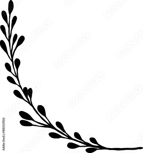 Zweig gezeichnet für Taufe und Erstkommunion,der Glaube an Gott, Christen, Einladung zur Konfirmation, Firmunf, Taufe, Heirat, vektor.