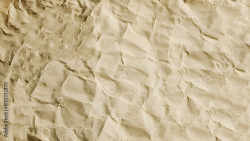 Recycled beige creased paper background or cardboard surface from a paper box for packing. For the designs decoration concept