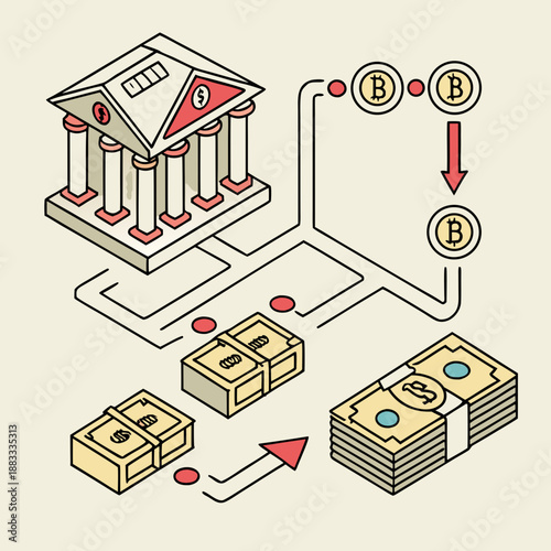 Institutional money flow from bank to bitcoin cash