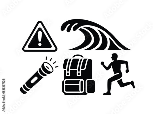 Be prepared for coastal adventures isolated on white background, Vector, illustration