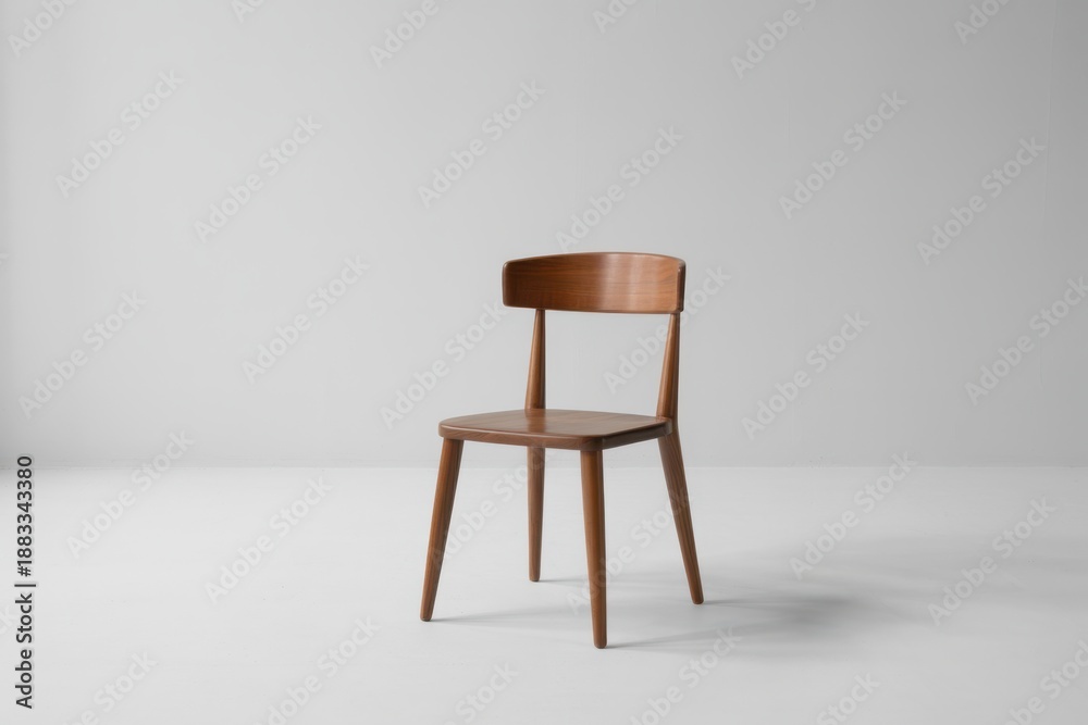 custom made wallpaper toronto digitalWooden chair with curved back and tapered legs on gray background furniture