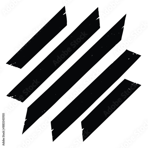 Abstract black lines design isolated on transparent background
