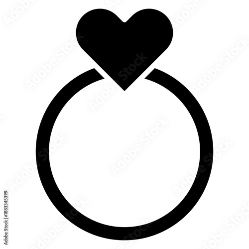 love ring glyph icon