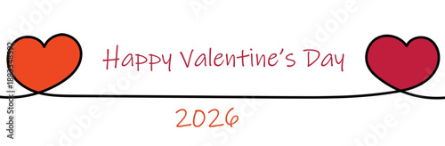 Valentines Day Greeting Card with Hearts.