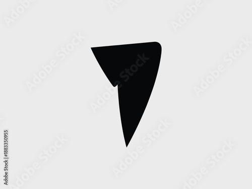 Abstract black shape isolated on white background, Vector, illustration