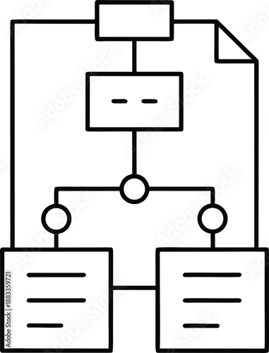 Financial audit outline vector on transparent background