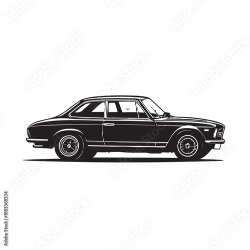 Vector art car illustration on white background.