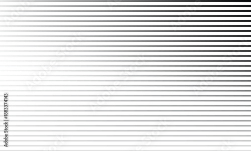 Simple black and white horizontal stripe pattern for modern art or background design uses.