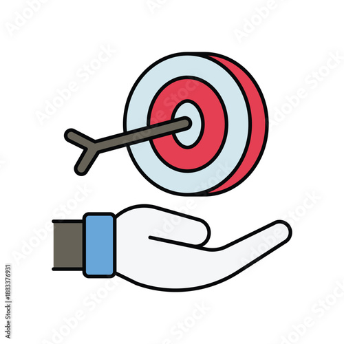 Overcoming  icon with white background vector stock illustration