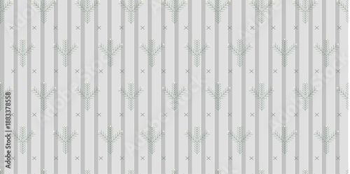 Scandinavian Hygge Forest Pattern Cozy Norwegian Spruce & Crosses Textile Background